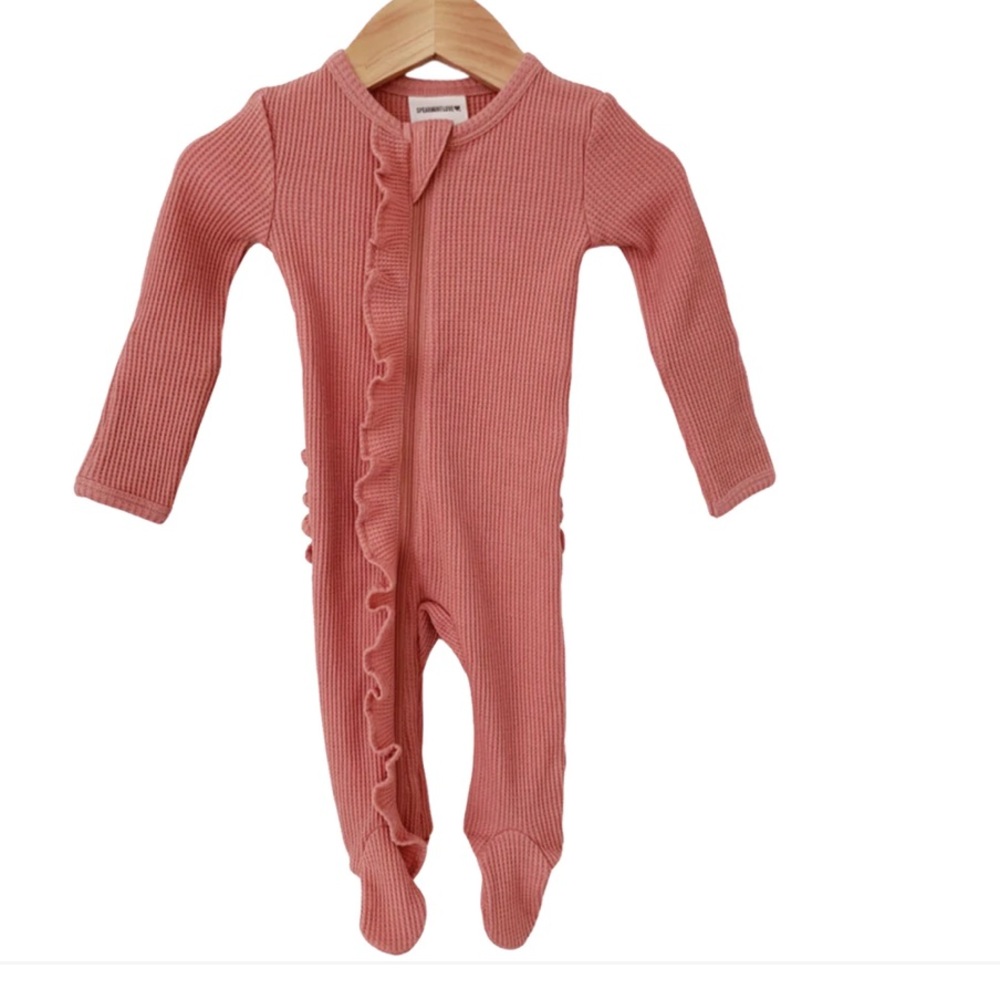 Spearmint baby waffle outfit